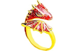 LKJHG AWAMTN New Gothic Punk Fashion Ring, Game of Thrones) Anello a forma di drago, gioielli di moda personalizzati, adatti a uomini e donne (dimensioni di apertura regolabili)
