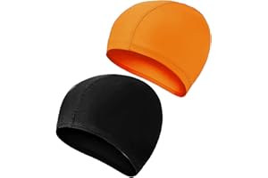 EXIIANTAG 2 Pcs Swimming Caps for Kids Girls Boys and Adult Teenager,Comfortable Light Swimming Caps,Super Stretch No Pull Hair Swimming Hats for Long and Short Hair