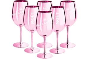 MOËT & CHANDON 6 vasos de champán Moet & Chandon Rose (Limited Edition) Ibiza Imperial Cristal Rosa Champán de cristal Rosé (6 unidades)