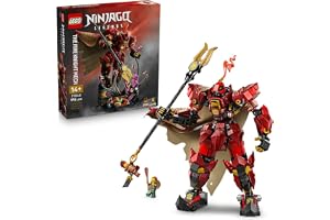 LEGO NINJAGO Mech ognistego rycerza 71846 | Duży mech ninja, model kolekcjonerski do ozdoby, prezent dla fana NINJAGO 14+, zestaw klocków konstrukcyjnych, 996 elementów