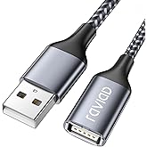 RAVIAD USB 2.0 Extension Cable [2M], USB 2.0 Extension Cable A Male to A | High Speed Female with Printer, Camera, Keyboard,