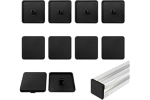 DEVANTIA Endkappe Aluprofil 40x40 Abdeckkappen Aluprofil Kunststoff Schutzkappen - Aluprofil Kappe Profil Endkappe Profilabdeckkappe Kunststoff - Aluprofil Zubehör Vierkantrohr Endkappen (10 Stück, Schwarz)