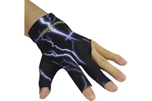 ‎POLYMATH PolyMath Billiard Gloves Set of 10 3-Finger Snooker Gloves Pool Cue Gloves, Spandex Lycra, for Left or Right Hand, Men and Women