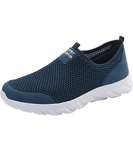 Chaussures Sport à Enfiler Homme GYCF - Noir, Taille 43, Doublure Polaire, Semelle Antidérapante, Pour Randonnée/marche