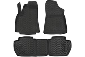 J&J AUTOMOTIVE | Tapis De Sol en Caoutchouc 3D Exclusive Compatible avec Kangoo 2008-2021, 4 pcs, Système de Fixation, Bord Haut, Inodore, Noir, Antidérapant, Toutes Saisons