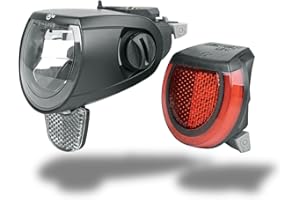 SKS MonkeyLink SkyeLight 60 LUX CONNECT zestaw oświetleniowy do roweru, akcesoria rowerowe (optymalny uchwyt magnetyczny, tylne światło z reflektorem Z, regulowany kąt reflektora przedniego, dopuszczenie