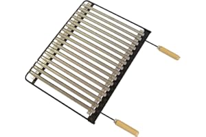 Imex El Zorro – Parrilla Barbacoa Acero Inoxidable | 60x41 cm | Resistente a la Corrosión y Fácil de Limpiar | Compatible con Barbacoas de Carbón, Leña y Gas