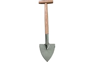 Kent & Stowe perennspade – professionella spade av rostfritt stål, för användning i bädden, trädgårdsspade med handtag av askträ, längd: 54 cm