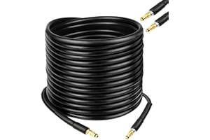 PANTHEM 20m / 65.6Ft High Pressure Jet Washer Hose Extension Cleaning Pipe with C-Clip Click Type Plug Fitting Quick Connector 20 metre Garden Pipe Replacement for Karcher K Series K2, K3, K4, K5, K7