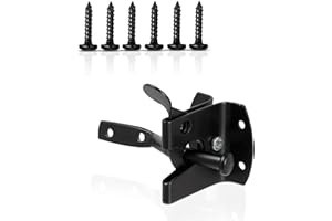 MKB Black Garden Gate Latch for Wooden Gates Black Door Latch Lock Galvanized Self Locking Gate Latch Weather Protection Auto Door Latches & Door Latch