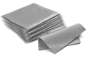 Dalaran Lot de 10 50 chiffons de nettoyage pour bijoux argentés, dorés, laitons, roses « réutilisables »