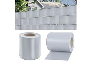 EINFEBEN Rotolo di Strisce in PVC per Recinzione, 70 m x 19 cm, con 60 Clip di Fissaggio, Protezione dal Vento e Protezione per la Privacy, per recinzioni, balconi, Grigio