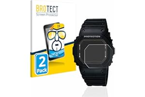 BROTECT Protector Pantalla para Casio G-Shock GW-5000-1JF Protector Transparente (2 Unidades) Anti-Huellas