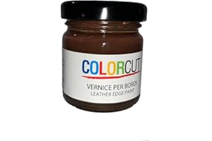 MG LAVORAZIONE ARTIGIANALE PELLE E CUOIO Tintura per bordi"Color cut" 30 ml - Tintura per rifiniture bordi ed orli in pelle e cuoio, Colore n. 27: Siena