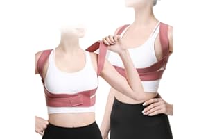 MaNeaz M Color Rosa Corrector Postura Espalda Corrector De Postura Espalda Mujer Transpirable Y Ajustable Corrector De Espalda Y Hombro Para Soporte De La Clavícula Aliviar El Dolor De Cuello