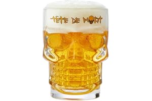 TUFF LUV Tete De Mort - Vaso de cerveza triple/calavera/cóctel