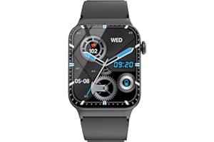 STECEi Smartwatch Herren mit Bluetooth Anrufe, 110+ Sportmodi Fitnessuhr mit Herzfrequenz, Schwarz