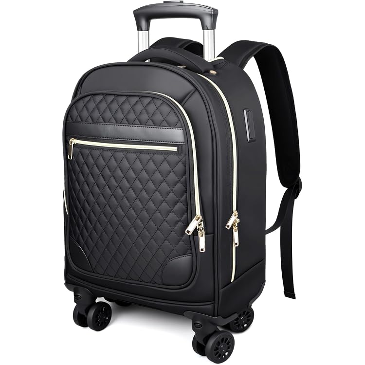 Sac à Dos à Roulettes 45 L StarCloud - 55,9x35,6x22,9 Cm, Roues Remplaçables, Port USB - Valise Cabine Approuvée, Voyage, Ordinateur Portable