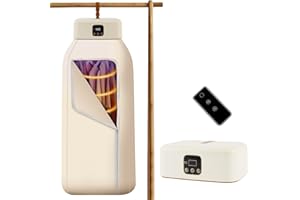 Roadtime Secadora portátil de 600 W, minibombas de calor con bolsa de secado, calefacción PTC e indicador LED con temporizador de 0 – 8H, esterilización UV, apagado automático, pequeño secador de aire