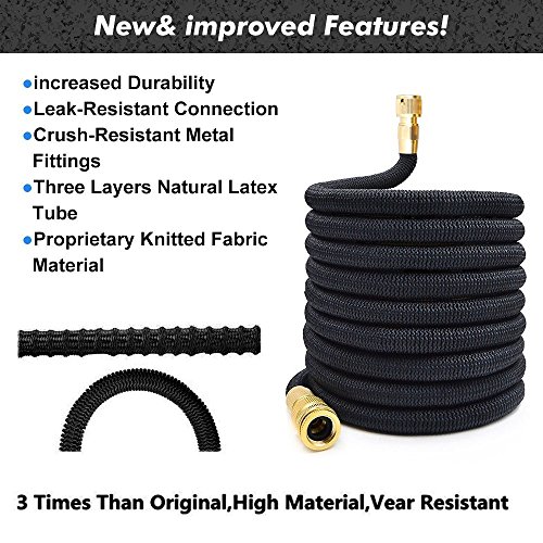 Tespressolife Gartenschlauch Erweiterbar Bewässerung Stretch Schlauch mit 8 Funktion Spray-Düse Waschmaschine für Bewässerung Waschen Reinigung - 3