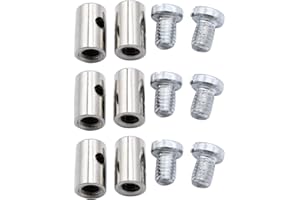 SHLPDFM 6 pcs/set 6MM Solderless Cable Nipple Top Screw Type Solderless Nipples Compatible with Motorcycle Bicycle Motorbike Car Quad Wire