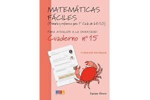 Matemáticas fáciles 15 / Editorial GEU / 5º Primaria / Mejora la resolución de ejercicios matemáticos / Recomendado como apoyo / Actividades sencillas