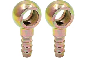 sourcing map 8mm ID Tuyau Barbe 14mm Raccord Banjo Ligne Essence Motocyclette 2pcs