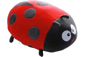 TONGSONG 15.7 Inch Ladybird Plush Pillow Beetle Plushies Pillow Soft Insect Ladybug Stuffed Animal Ladybug Plush Toys Cuddly Lady Bug Anime Home Decor for Kids or Lovers in Birthday, Valentine.