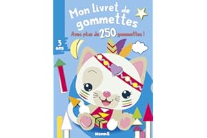 Mon livret de gommettes - + de 250 gommettes - Chat blanc - Livret de gommettes - Dès 3 ans