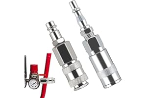 DONGNESI 4Pcs Air Fitting Convertor Adapter, Pcl Air Fittings,Air Fitting Conversion Adapters Set,1/4 Inch BSP Ai r Line Hose Compressor Fittin g Euro & PCL Conversion Adapters Set