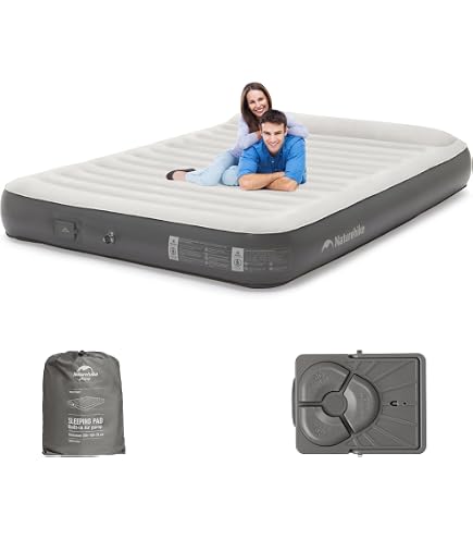 Matelas Pneumatique Simple Naturehike - 75x40x15 Cm - Avec Pompe Rechargeable - Pour Camping, Maison, Invité