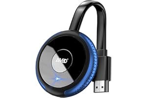 AIMIBO 4K 5G Wireless Display Adapter – Echte Plug & Play Filme, Shows & Live von Smartphone, Laptop auf Monitor/Projektor, Kompatibel mit i*OS, Android, Windows, Mac OS, Airplay, DLNA, Miracast