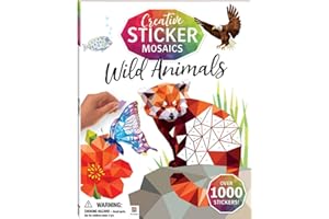 HINKLER PTY LTD Hinkler - Creative Sticker Mosaics - Painting by Sticker - Mosaic Sticker Book for Adults - Creature Sticker Art (Wild Animals) [Paperback] Pty Ltd, Hinkler