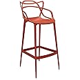 Kartell Masters Stool Sgabello, Tecnopolimero termoplastico Riciclato con Carica Minerale e Trattamento Soft-Touch, Arancione