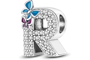 XWN Colgante letras A-Z para pulsera, plata 925, compatible con Pandora y pulseras/collares europeos, para mujeres/niñas X237.
