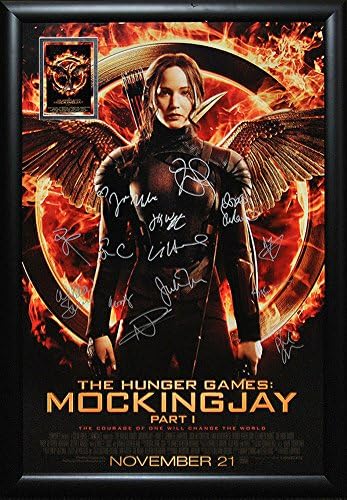 The Hunger Games Mockingjay Part 1 - Signed Movie Poster 27x41 Framed + COA