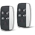 2PCS 5 Buttons for Range Rover Evoque Key Fob Case Cover Range Rover Sport Land Rover Discovery Freelander LR Evoque Key Shell