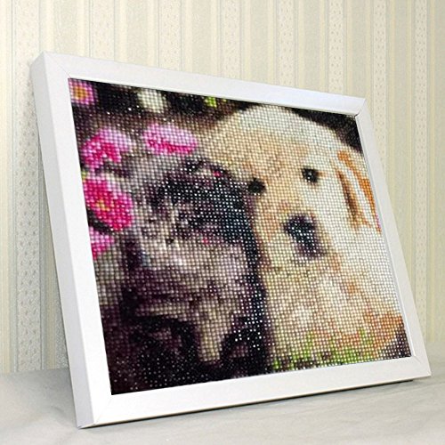 Druck DIY Diamond Painting Hund full Bereich, Kunstharz, rechteckig Stick Paste Home Decor Wall Dekorative Malerei 20X20CM - 2