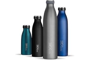 720°DGREE Vaccum izolowana butelka na wodę “milkyBottle“ - 1000 ml - szczelna, nie zawiera BPA - termos ze stali nierdzewnej do uprawiania sportu, na siłownię, jogę, dla dzieci, na zewnątrz, na napoje gorące, zimne i gazowane