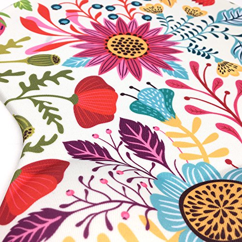 Ergonomisches Komfort Mauspad mit Handauflage aus Gel,Blumen - 4