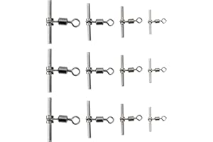 LT Easiyl Lot de 40 émerillons à Sertir pour Ligne de Pêche émerillons de Pêche en Laiton en Forme de T à 3 Voies pour Plates-Formes d'eau Douce Et d'eau Salée (Taille 3# 5# 7# 10#)