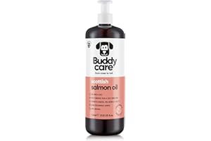 Buddycare Scottish Salmon Oil for Dogs and Cats (1L) 100% Natural & Sustainable Supplement | Rich in Omega 3, 6 & 9 for Boosting the Health & Vitality of your Pet’s Skin, Coat & Immune System
