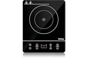 IsEasy Piastra ad Induzione Portatile, Piano Cottura Induzione 2100 W, 9 Livelli di Potenza, 60 ℃ - 240 ℃ Temperatura, Timer 8 Ore, Sicurezza Bambini, External Temperature Sensor