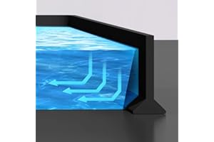 Adoture Sistema de retención de agua para umbral de ducha abatible La barrera de ducha mantiene el agua dentro del umbral (Mesa de lavado-Negro, 1 M)