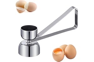 sdhiiolp Ouvre-Œufs en Acier Inoxydable Coupe Oeuf en Acier Coupe Oeuf à la Coque Oeuf Coque Remover Coupe Coquille pour Oeufs durs et Mous, Outil de Cuisine