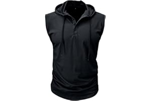 MakingDa Sport Manches Courtes Hoodie Hommes Fashion Training Fitness Pull Hoodie Bouton Muscle fit Summer Sweatshirt Light Hip hop Running Boxe Trekking Sport t - Shirt à Capuche