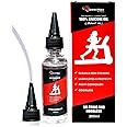 PowerMax Fitness Multi-Purpose PMS-200 Silicone Oil Bottle 100% 200ml Pure Silicone Treadmill Belt Lubricant, Full Belt Width Lubrication, No Odor & No Propellants, Nozzle Cap for Easy Application