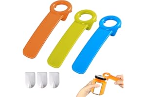 MHDUYEG Abridor Tapas 3 piezas Abretarros Manual con 3 Ganchos Adhesivos, Abretapas Tarros, Abrecervezas sin Esfuerzo Abretapas para Tarros Rosca, para Personas Mayores, Niños, Mujeres, Manos Débiles