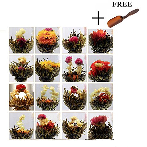 HuntGold 10ps eine Packung Zufalls chinesisches grünes Künstlerische Blooming Blühende Blumen Tee Ball