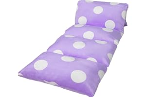Butterfly Craze Funda de Almohada de Tumbona, Asiento cómodo para niños y Adultos, cojín de Suelo reclinable, colchoneta para la Siesta de niños pequeños, Solo Funda, Lunares morados, tamaño King